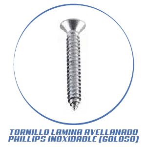TORNILLO LAMINA AVELLANADO PHILLIPS INOXIDABLE (GOLOSO)