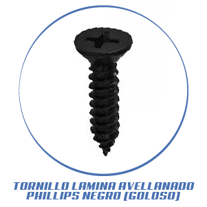 TORNILLO LAMINA AVELLANADO PHILLIPS NEGRO (GOLOSO)