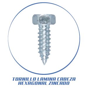 TORNILLO LAMINA CABEZA HEXAGONAL ZINCADO