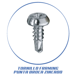 TORNILLO FRAMING PUNTA BROCA ZINCADO