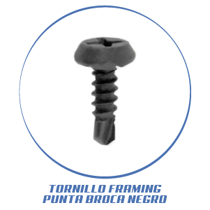 TORNILLO FRAMING PUNTA BROCA NEGRO