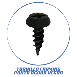TORNILLO FRAMING PUNTA AGUDA NEGRO