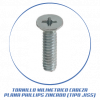 TORNILLO MILIMETRICO CABEZA PLANA PHILLIPS ZINCADO (TIPO JISS)