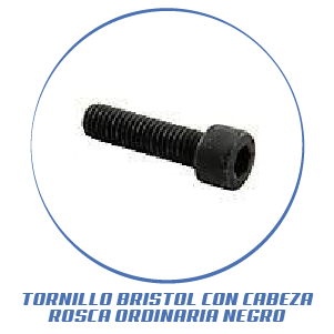 TORNILLO BRISTOL CON CABEZA ROSCA ORDINARIA NEGRO