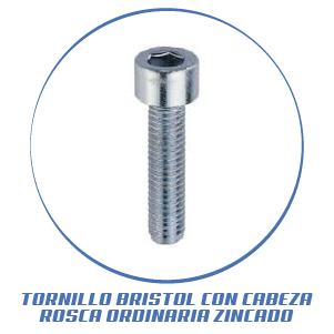 TORNILLO BRISTOL CON CABEZA ROSCA ORDINARIA ZINCADO