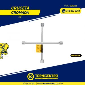 CRUCETA CROMADA 14″