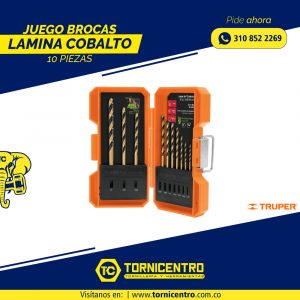 JUEGO BROCAS LAMINA COBALTO 10PZ