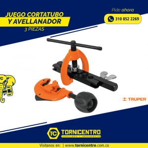 JUEGO CORTATUBO Y AVELLANADOR 3PZ