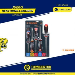 JUEGO DESTORNILLADORES 5 PIEZAS