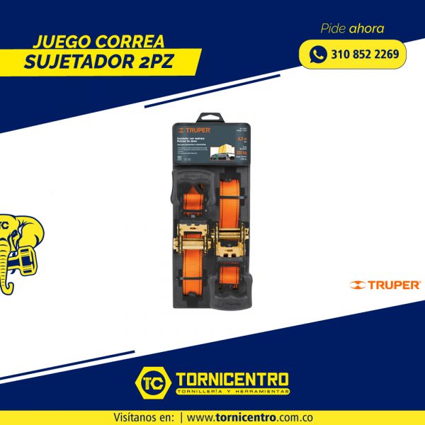 JUEGO CORREA SUJETADOR 2PZ