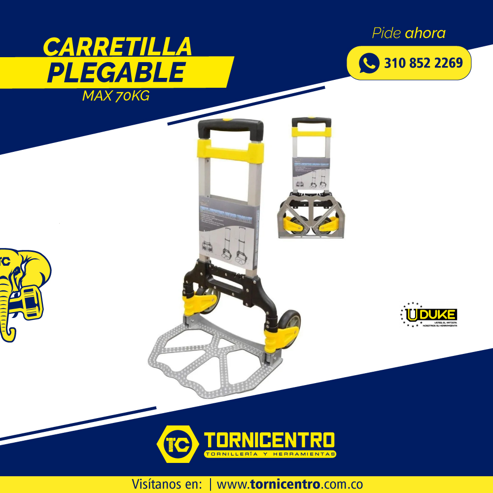 CARRETILLA PLEGABLE MAX 70KG - Tornicentro