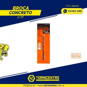 BROCA CONCRETO 3/16 – BLACK & DECKER