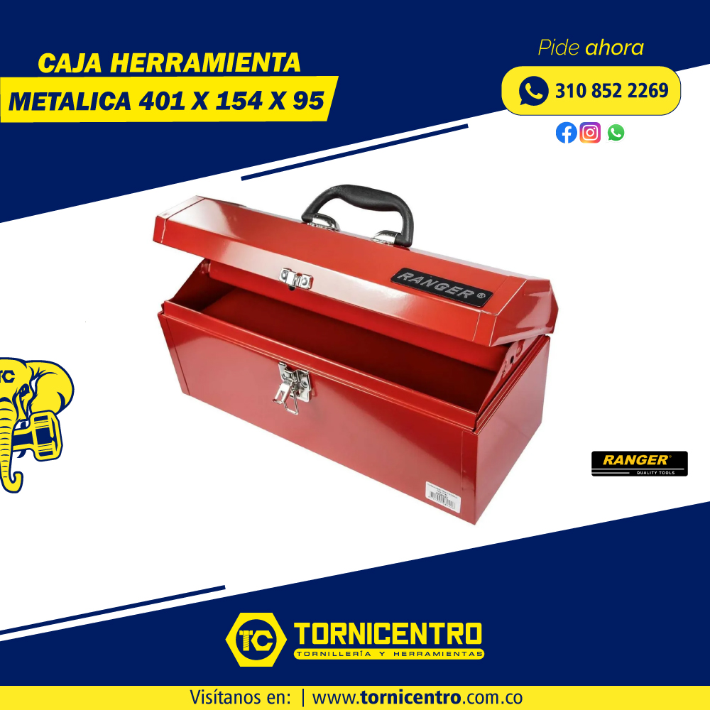 Caja Herramientas Metálica Pequeña Ranger