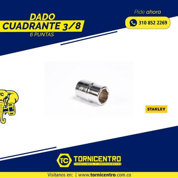 DADO CUADRANTE 3/8 - 6 PUNTAS - STANLEY
