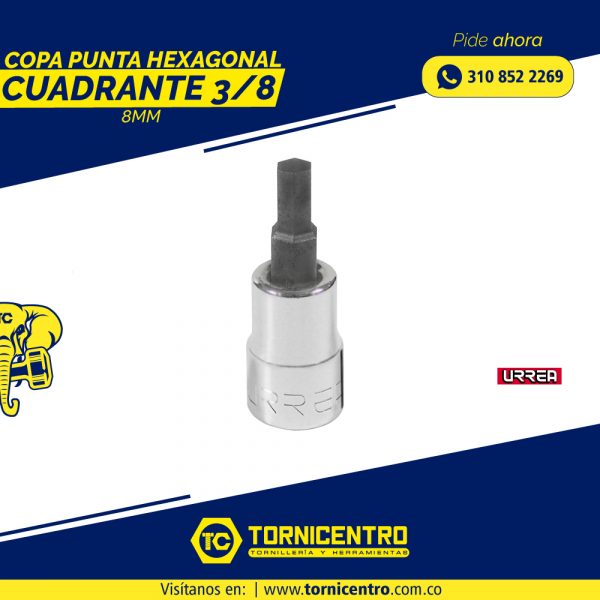 COPA PUNTA HEXAGONAL CUADRANTE 3/8 - URREA