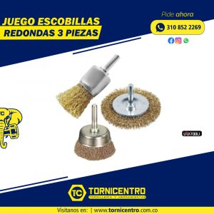 JUEGO ESCOBILLAS REDONDA