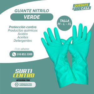 GUANTE NITRILO VERDE