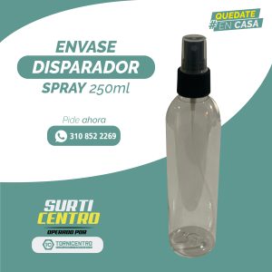 ENVASE TRANSPARENTE CON DISPARADOR SPRAY