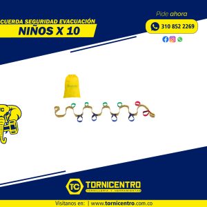 CUERDA SEGURIDAD EVACUACION NIÑOS