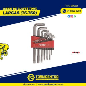 JUEGO LLAVES TORX LARGAS – FORCE