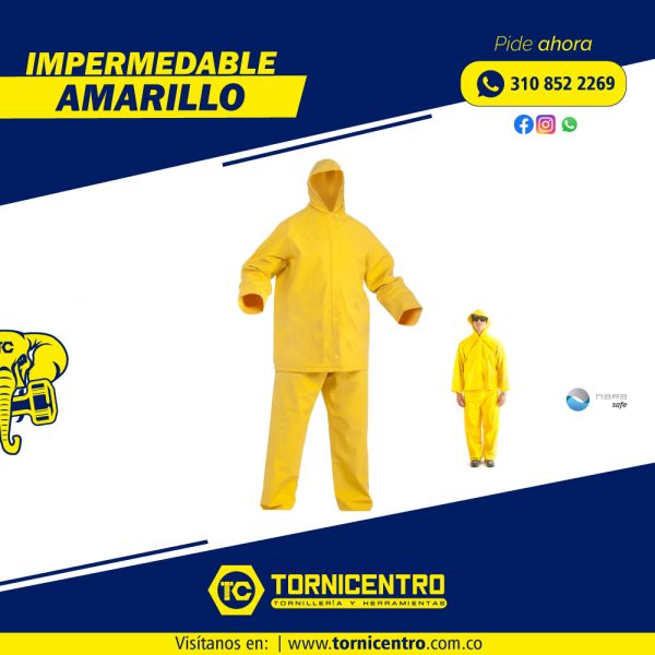 IMPERMEABLE AMARILLO 2 PIEZAS