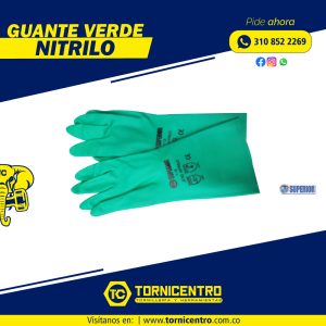 GUANTE VERDE NITRILO