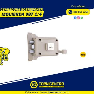 CERRADURA SOBREPONER IZQUIERDA