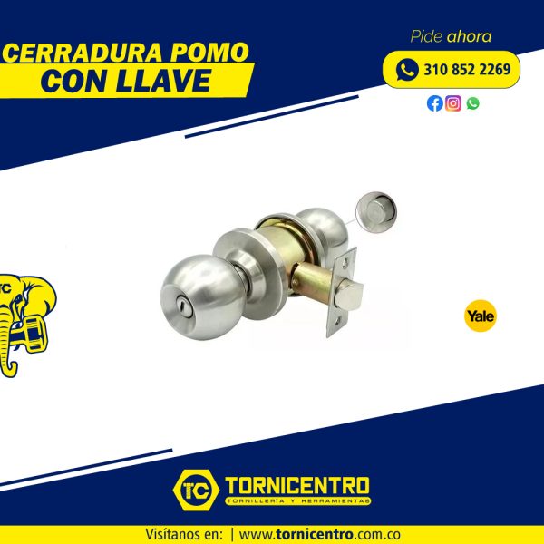 CERRADURA POMO CON LLAVE