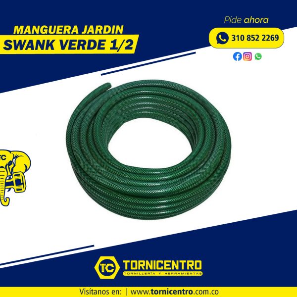 MANGUERA JARDIN SWANK VERDE