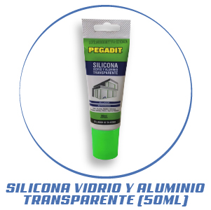 SILICONA VIDRIO Y ALUMINIO TRANSPARENTE (50ML) – PEGADIT