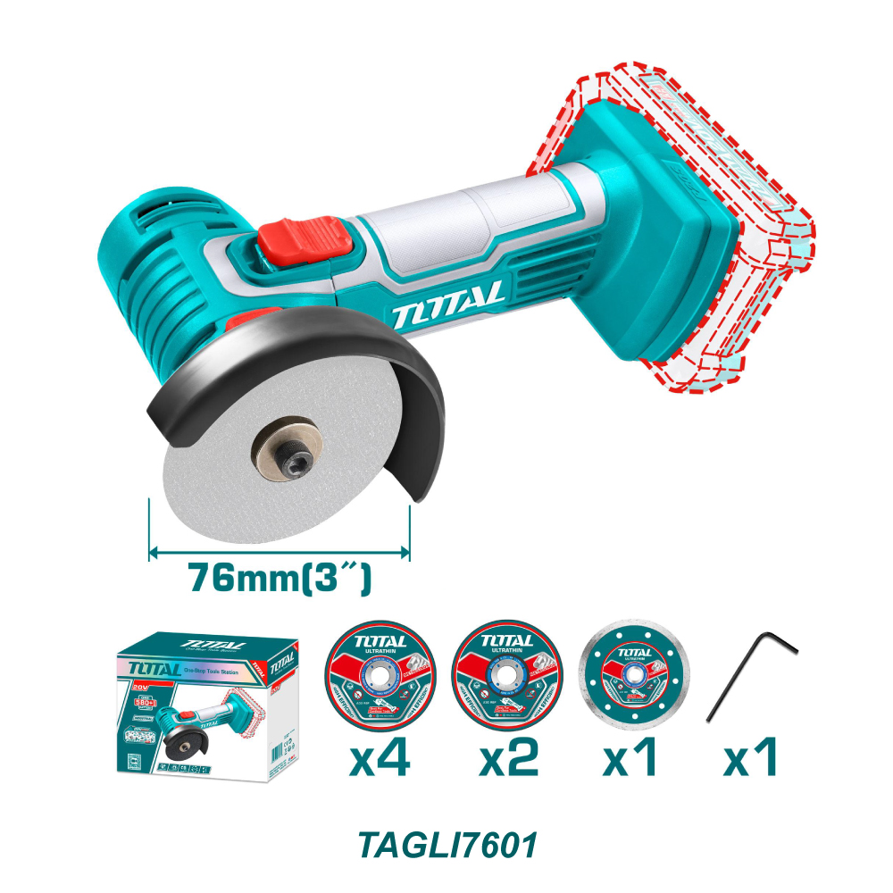 TOTAL PULIDORA INALÁMBRICA 20V NO BATERIA NO CARGADOR TAGLI7601