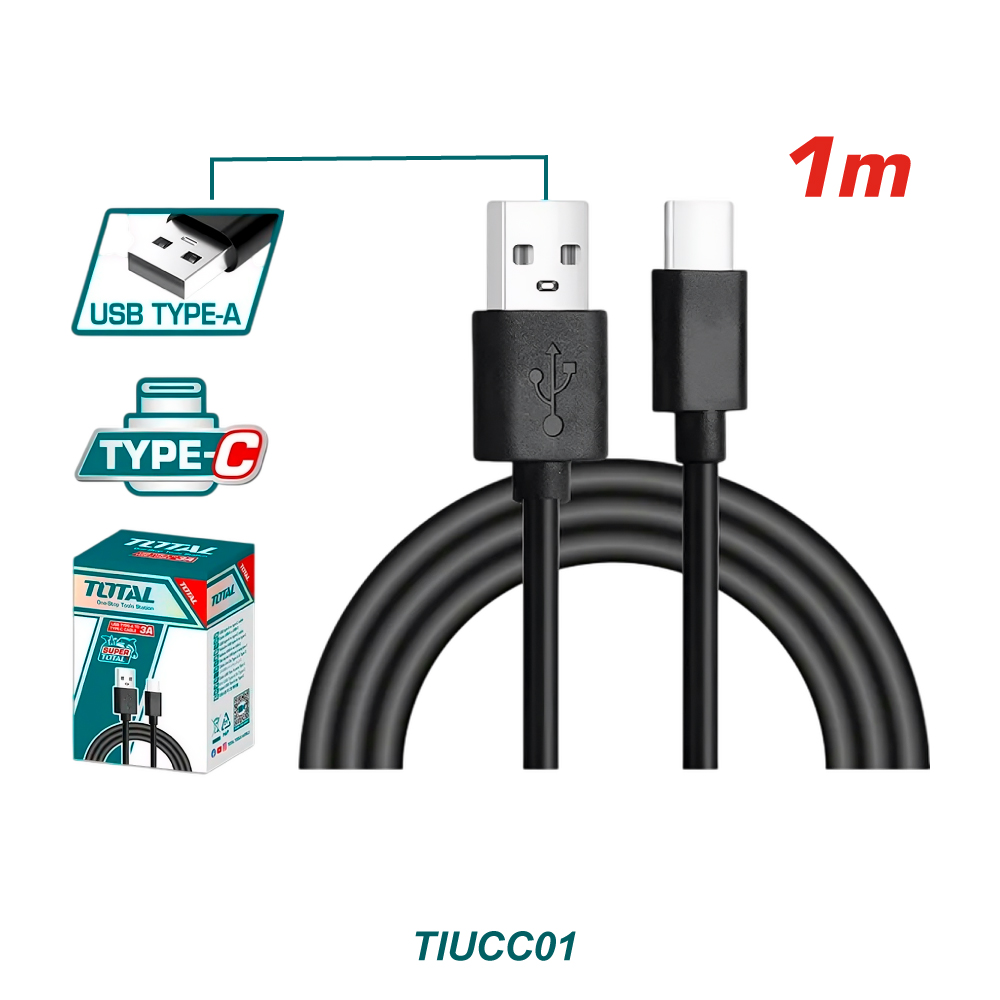 TOTAL CABLE RECARGAR TIPO USB TIPO A – TIPO C TIUCC01