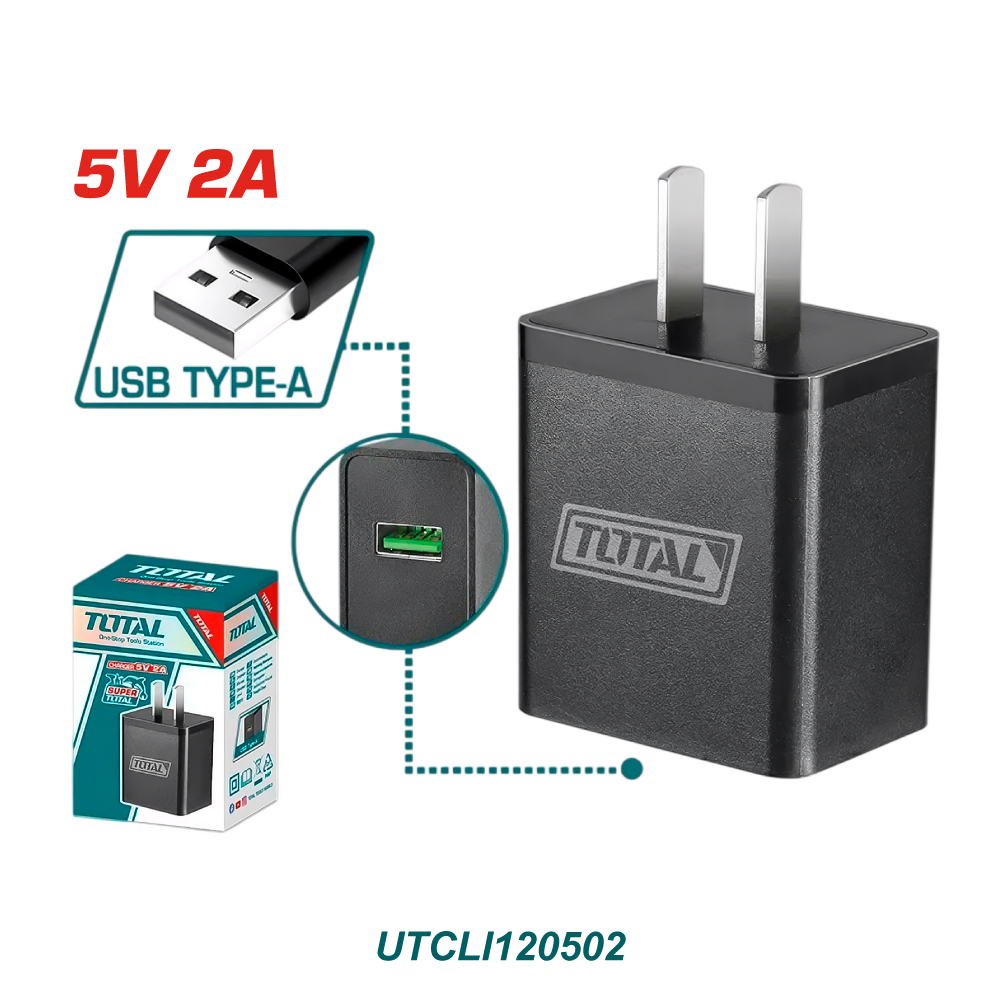 TOTAL CARGADOR 5V ENTRADA USB UTCLI120502