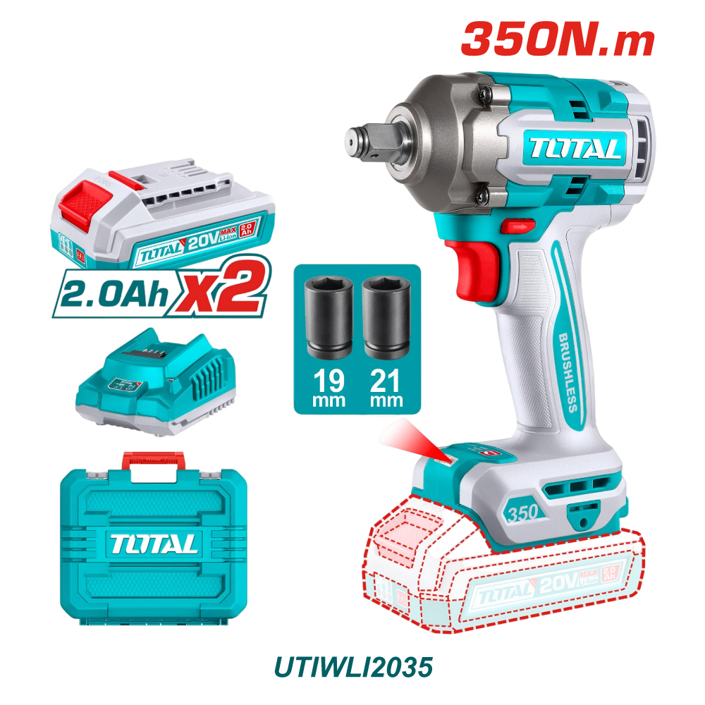 TOTAL PISTOLA IMPACTO 20V 1/2 350NM
