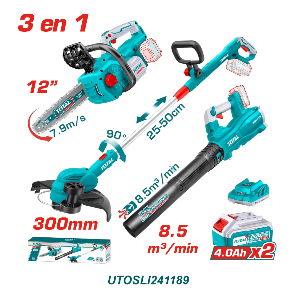 TOTAL COMBO INALAMBRICO 20V 3 EN 1 UTOSLI241189